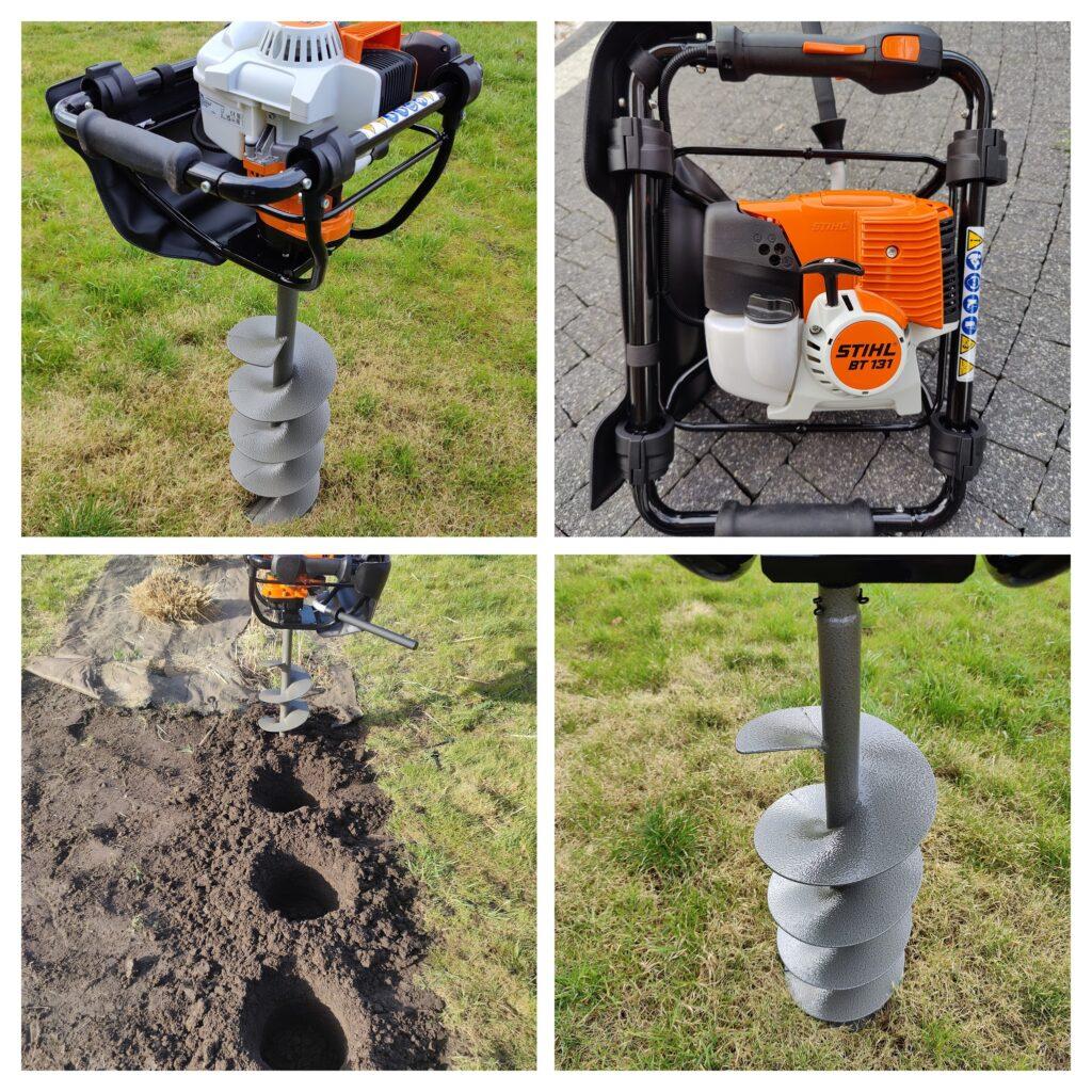 wiertnica spalinowa kolaż