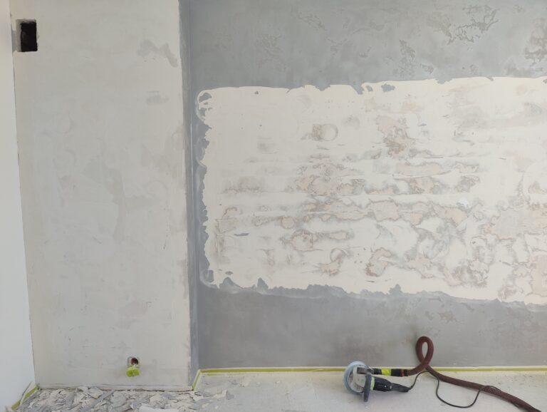 szlifowanie tynków, zdzieranie farby